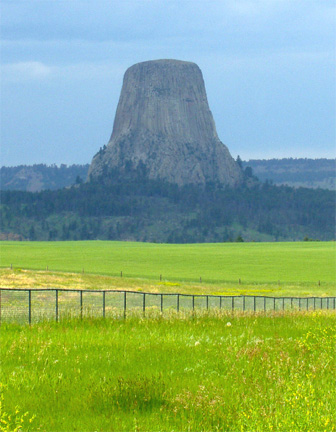 Devils Tower in Distance